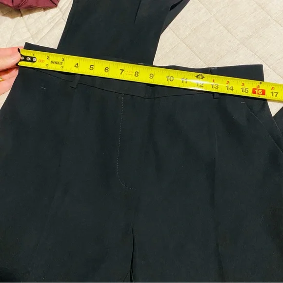 LOUIS VUITTON black flat front womens slim straight trousers pants eur40… - Picture 9 of 12